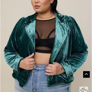 Torrid velvet moto jacket